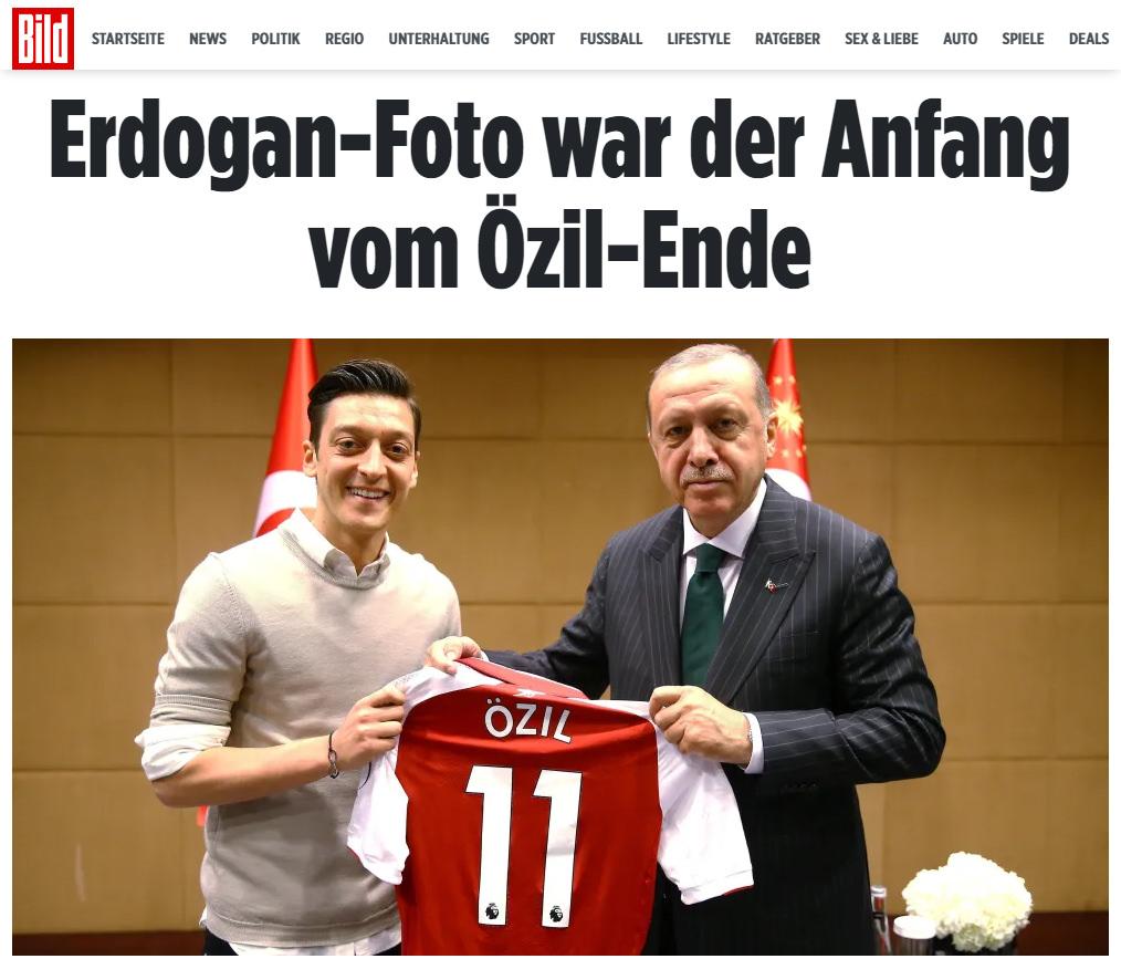 O dönem Bild, söz konusu fotoğraf için "Erdoğan fotoğrafı Özil için sonun başlangıcı oldu" manşetini atmıştı.