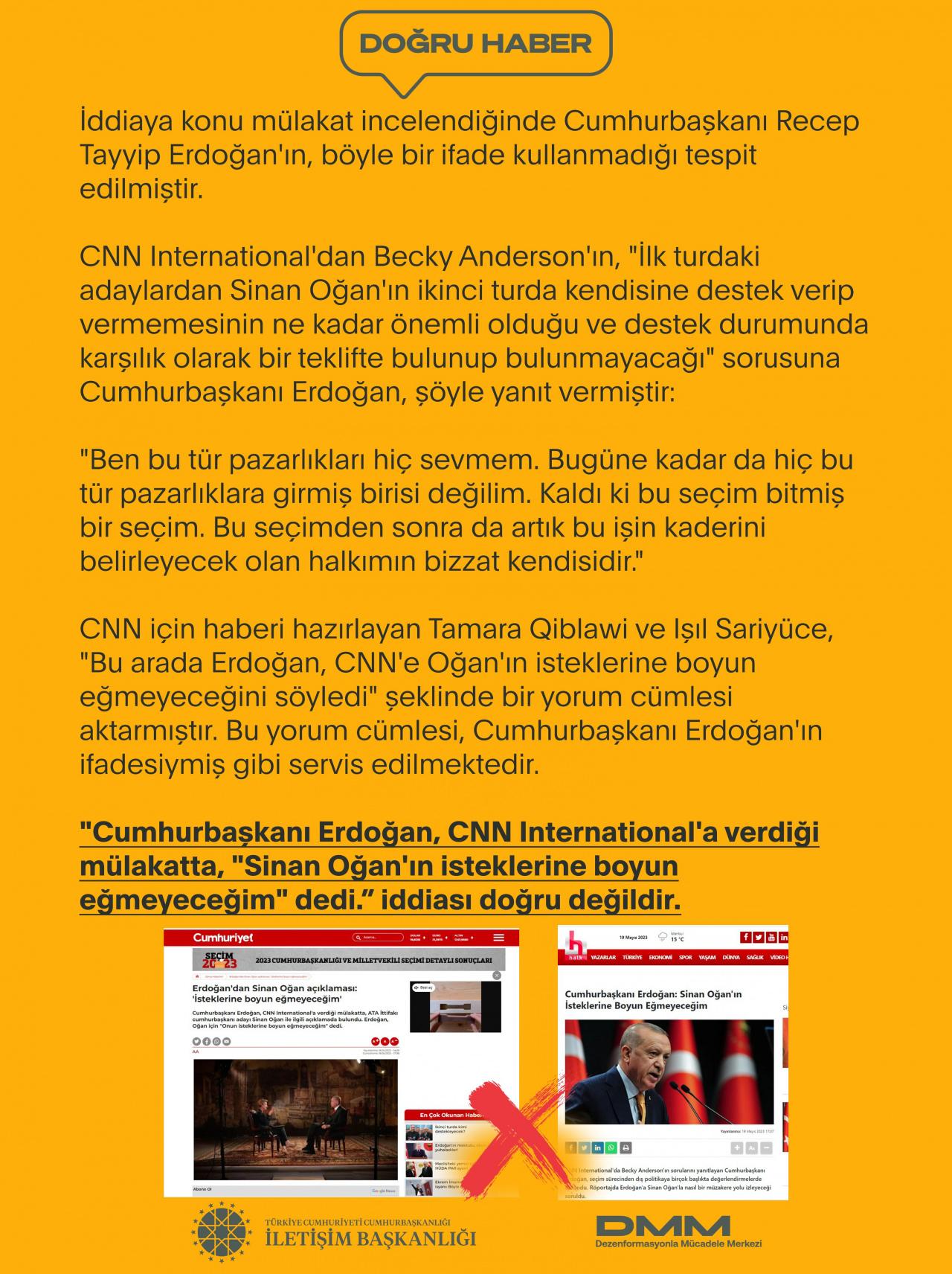 Algı operasyoncuların bir yalanı daha patladı! Erdoğan Sinan Oğan için o ifadeyi kullanmamış! - Resim : 2