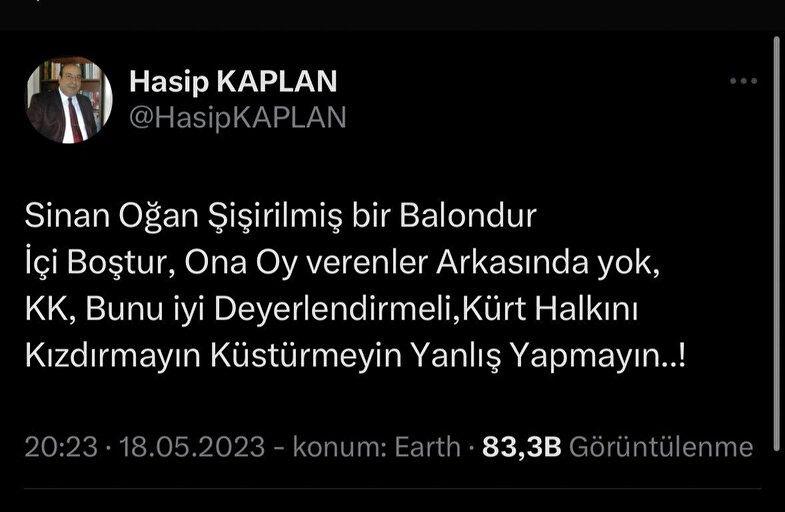 HDP'li Hasip Kaplan'dan Kılıçdaroğlu'na 'Sinan Oğan' mesajı: Kürtleri kızdırmayın