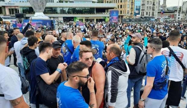 Taksim'de Şampiyonlar Ligi coşkusu