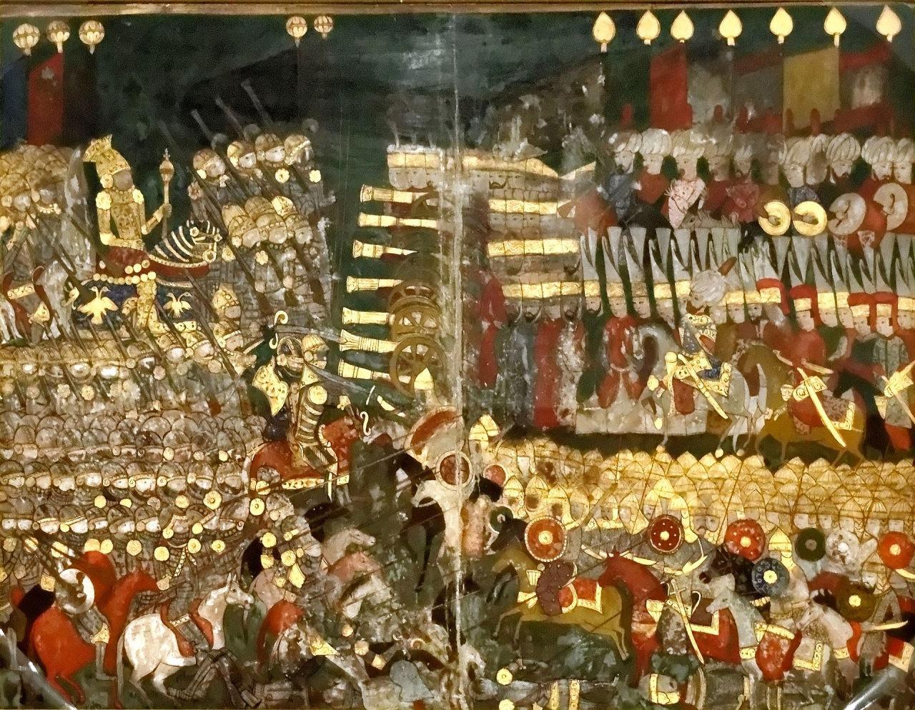 Mohaç Muharebesi (1526). Osmanlı dönemine ait minyatür, şu anda Macaristan'ın Zigetvar Kalesi'nde sergileniyor.
