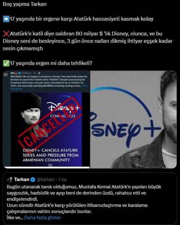 Tarkan'dan pes dedirten Disney Plus itirafı! Sosyal medya tepki yağdı