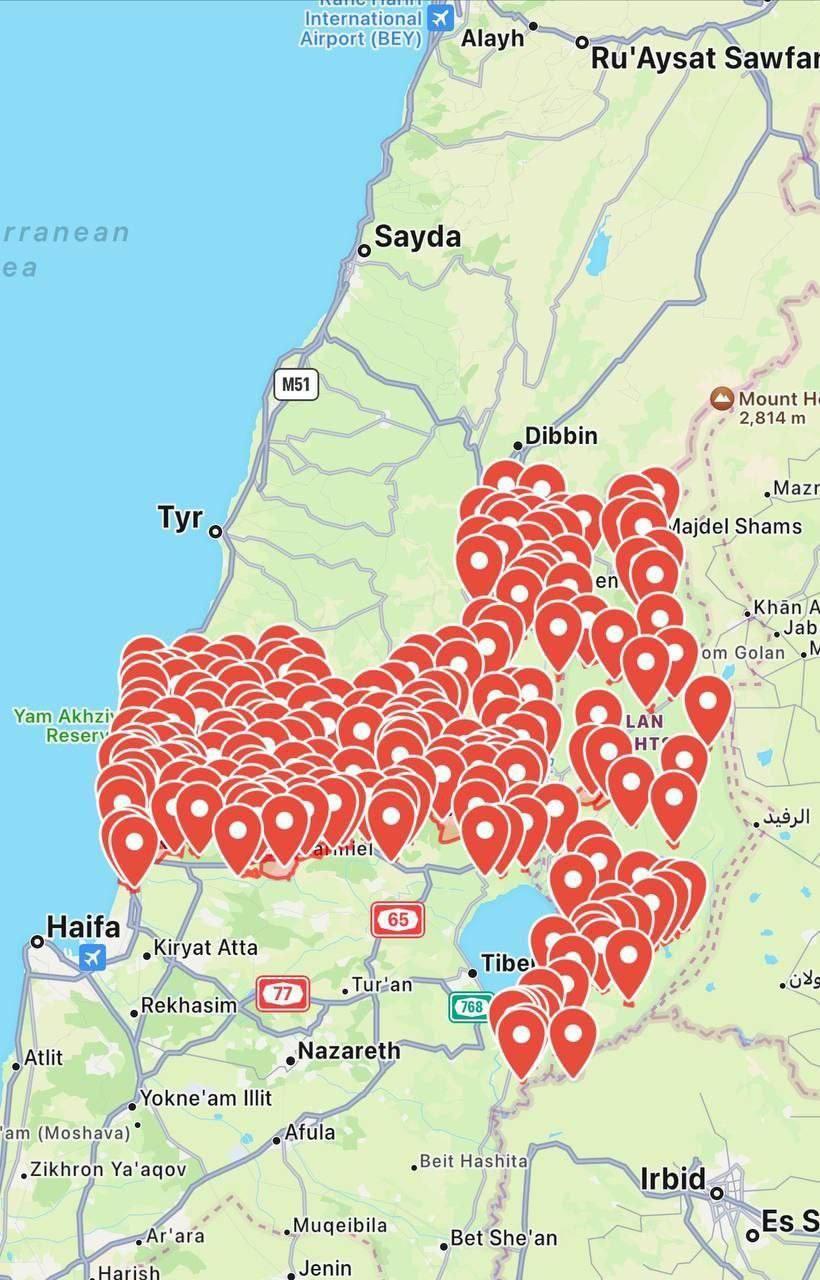 İsrail işgalindeki topraklarda çatışma noktalarını gösteren güncel harita.