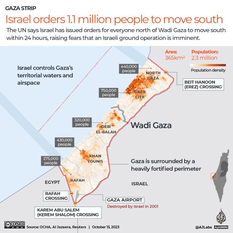 İsrail, Filistinlilerin Gazze Vadisi'nin güneyine geçirilmesini istedi.