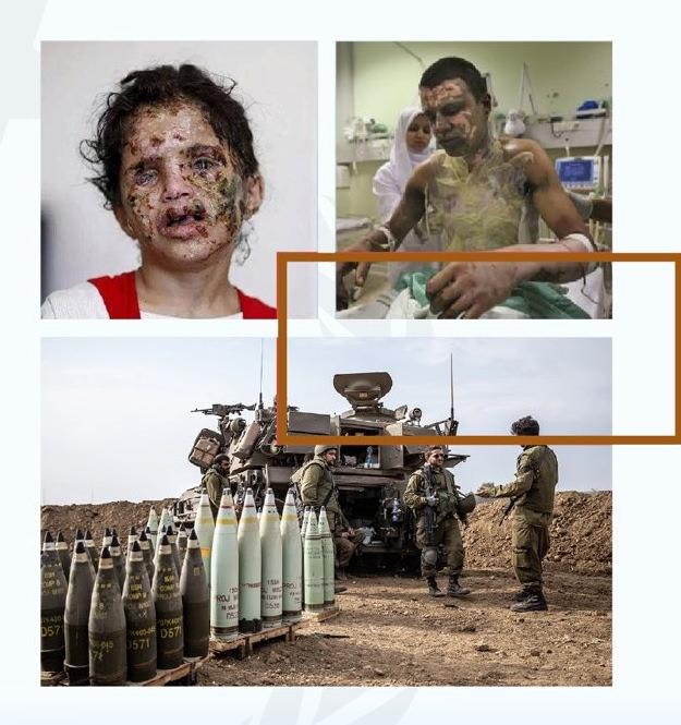 İsrail ordusunun Gazze'nin yoğun nüfuslu sivil bölgelerinde beyaz fosforlu top mermileri kullandığını belgeleyen deliller arasında, Anadolu Ajansı foto muhabirinin çektiği fotoğraflar da yer alıyor.