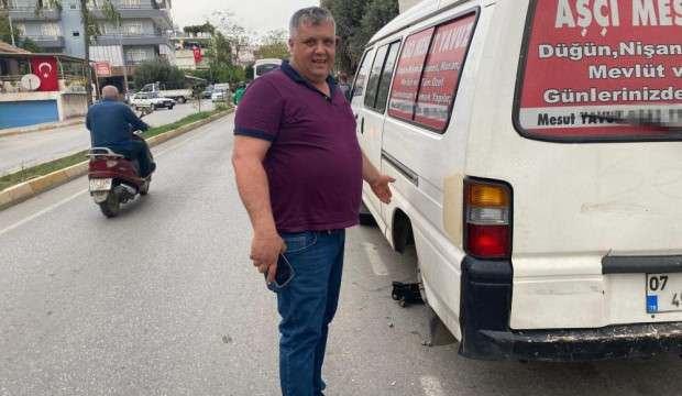 Araçların lastiklerine dadanan şahıs mahalleliyi canından bezdirdi