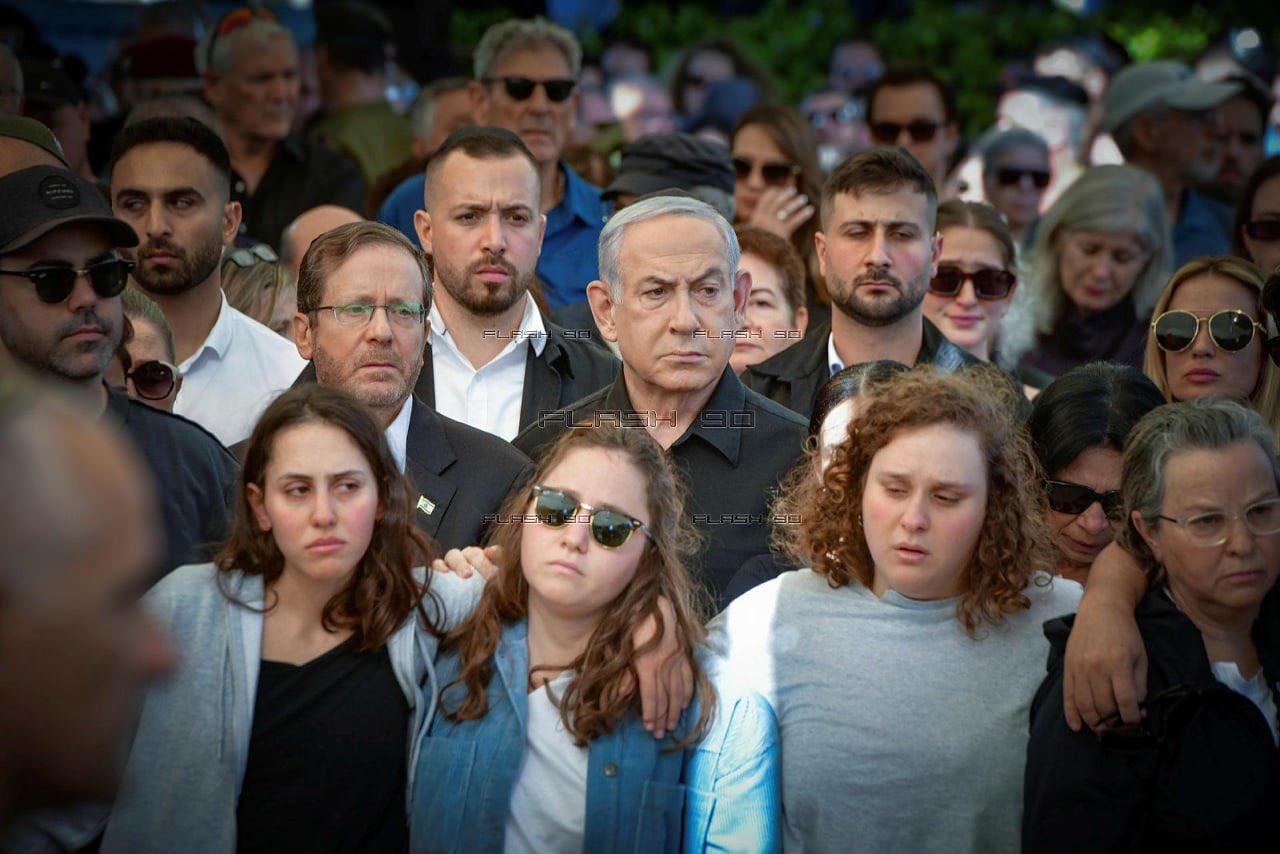 Eski İsrail Genelkurmay Başkanı Gadi Eisenkot'un oğlu Gal'ın cenaze töreninden bir kare