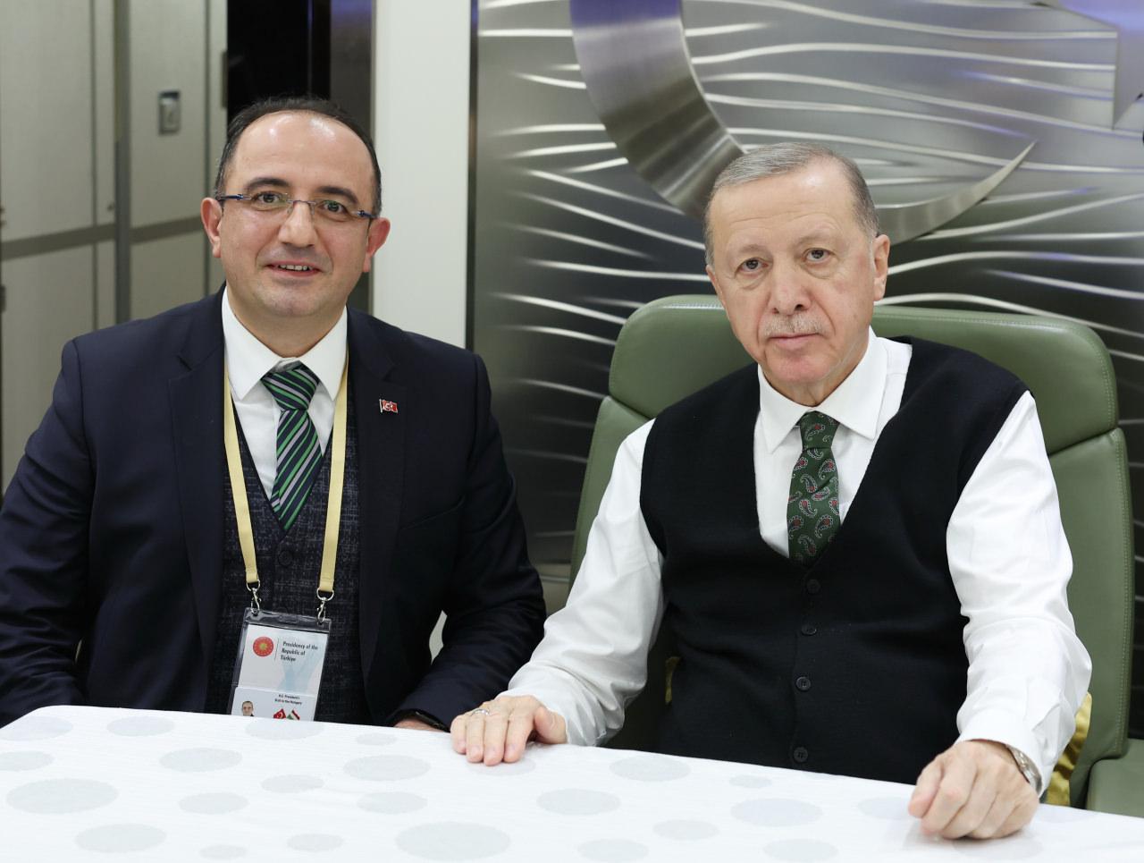 Cumhurbaşkanı Recep Tayyip Erdoğan ve Haber7 Genel Yayın Yönetmeni Osman Ateşli