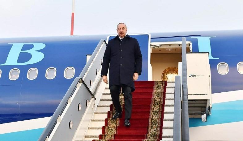 İlham Aliyev'in düşen uçak ile geçmiş yıllarda yaptığı ziyaretten bir görüntüsü