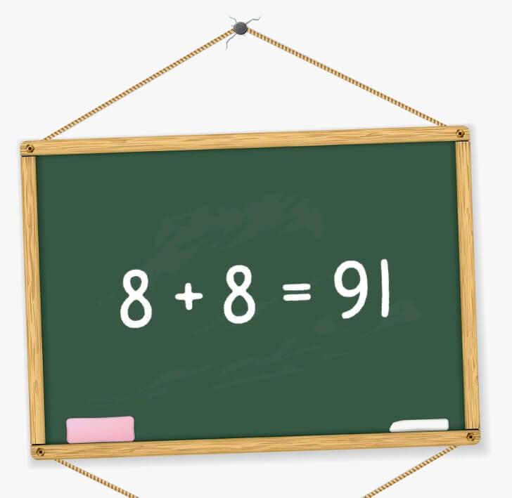 Hiçbir şey çizmeden ya da sayıları hareket ettirmeden bu denklemi düzeltebilir misin?
