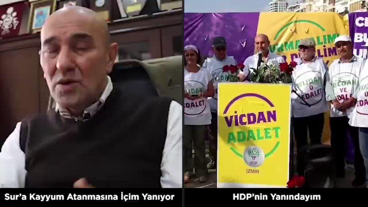 Terör suçuna karışan HDP'li belediye başkanlarının yerine kayyım atanmasına karşı çıkan Tunç Soyer, İzmir'deki HDP etkinliklerinde de boy göstermişti.