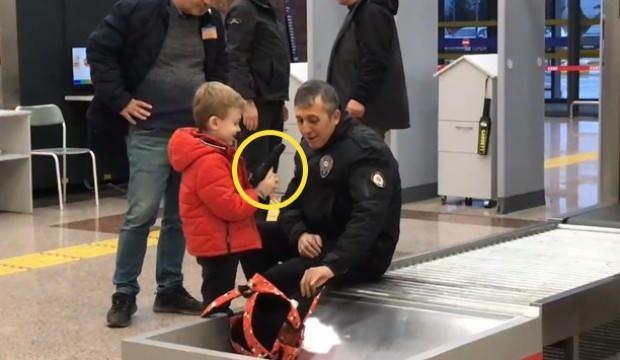 Havaalanı polisini şoke eden olay