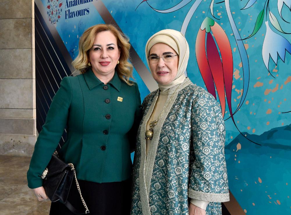 Cumhurbaşkanı Erdoğan'ın eşi Emine Erdoğan ve KKTC Cumhurbaşkanı eşi Sibel Tatar 
