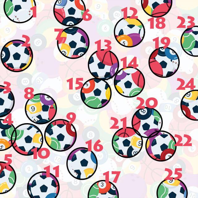 Spor ekipmanlarının gelişigüzel yerleştirildiği bu görselde kaç tane futbol topu olduğunu sayabilir misiniz?