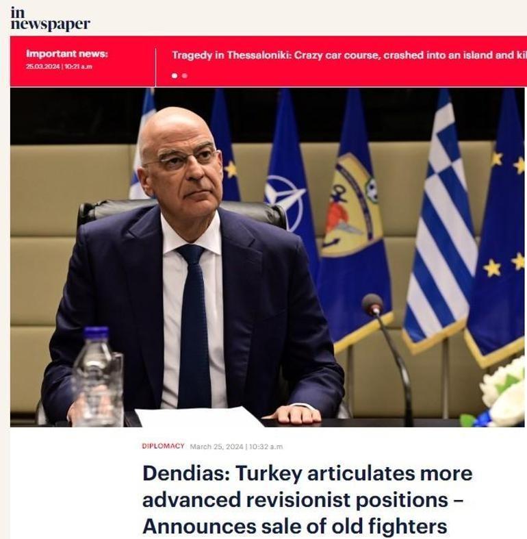 Dendias'tan Türkiye açıklaması: Revizyonizmde ısrar ediyorlar