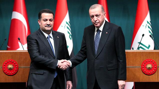 Irak Başbakanı Sudani ve Cumhurbaşkanı Recep Tayyip Erdoğan