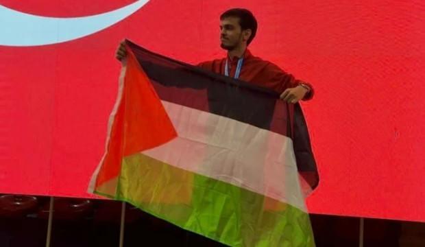 Filistin bayrağı açan Türk sporcuya madalya tehdidi