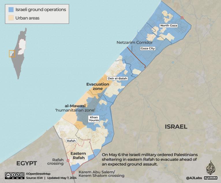 Gazze'deki son durumun haritalı versiyonu