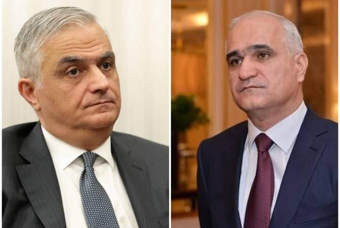 Ermenistan Başbakan Yardımcısı Mher Grigoryan ve Azerbaycan Başbakan Yardımcısı Şahin Mustafayev 
