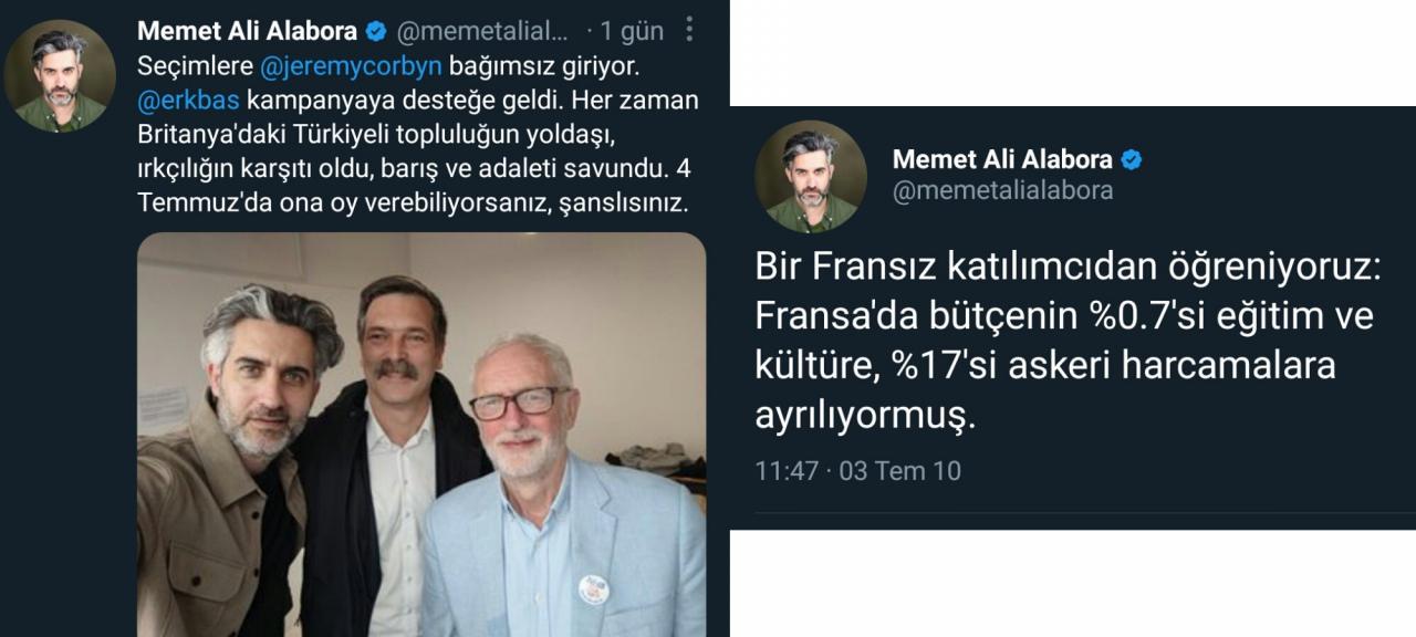 Kaçak Memet Ali Alabora'nın paylaşımı: Katılımcı Fransız ama topluluk Türkiyeli!