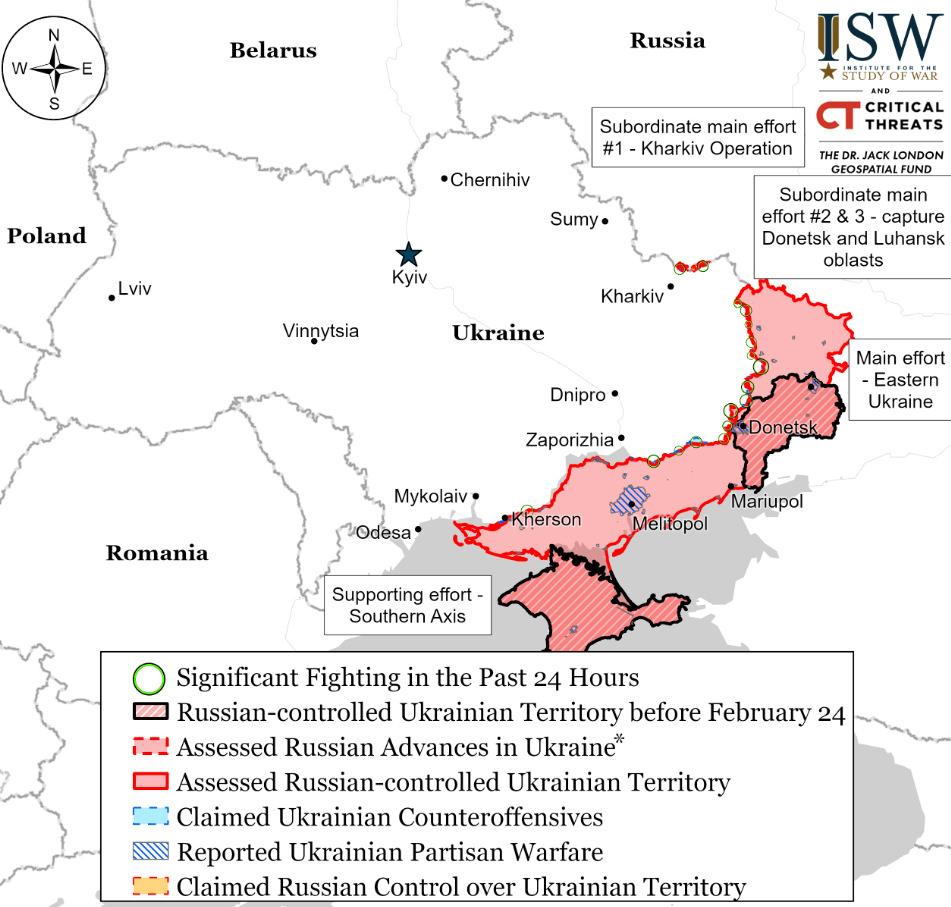 Ukrayna'da Rus işgalini gösteren son durum haritası
