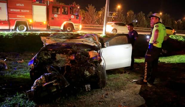 Motoru yerinden fırladı! Sağ çıkmaz denilen kazayı bakın böyle atlattı