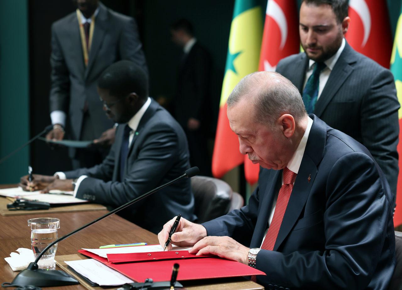 Cumhurbaşkanı Erdoğan, Senegal Cumhurbaşkanı Faye.