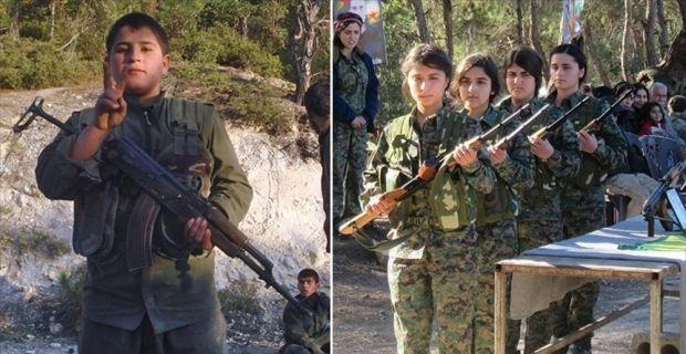 YPG/PKK'nın zorla askere aldığı çocukların görüntüleri ortaya çıktı.