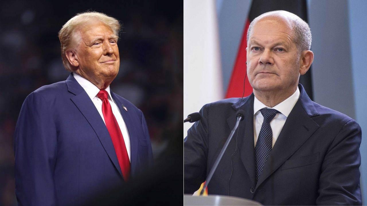 ABD Başkanı Trump ve Almanya Başbakanı Olaf Scholz