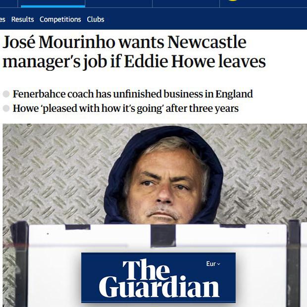 Jose Mourinho / Nexcastle United / The Guardian