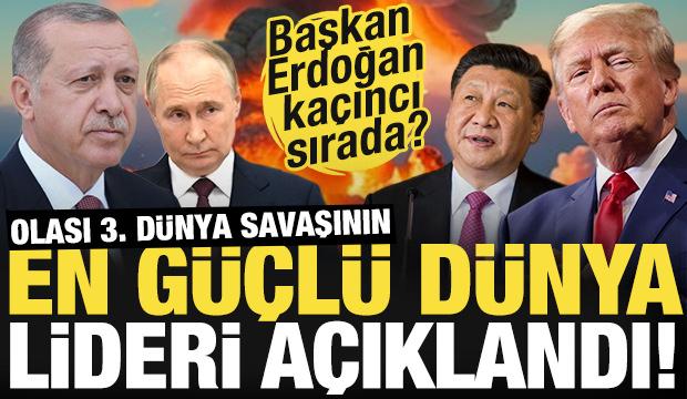 Olası üçüncü dünya savaşında en güçlü dünya liderleri açıklandı! Erdoğan kaçıncı sırada?