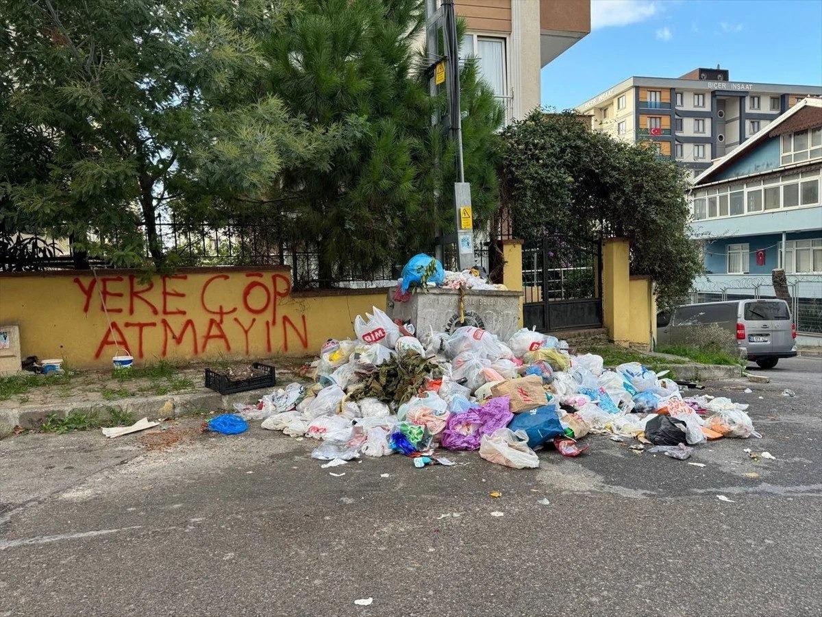 Kartal'daki çöp yığınları 