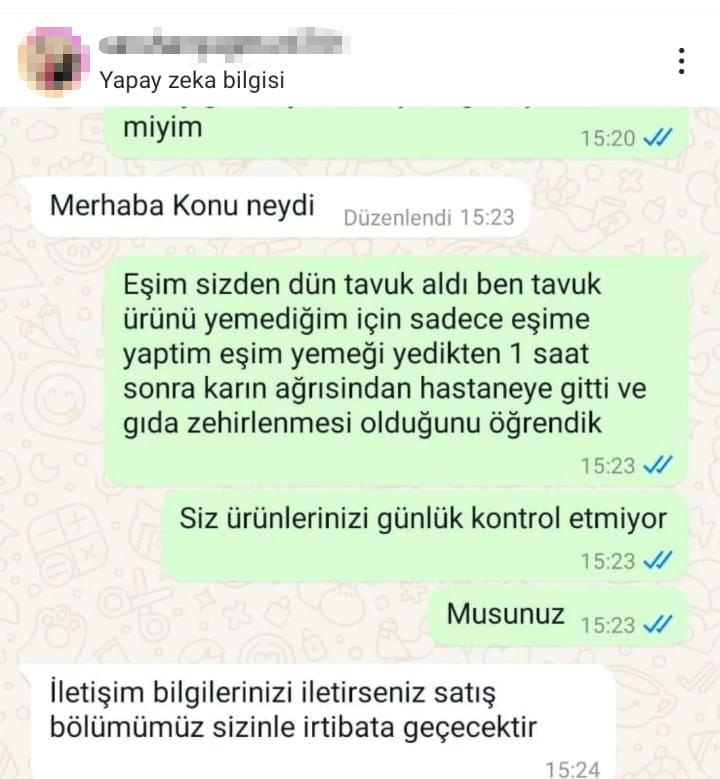 Dolandırıcıların attığı mesajlardan biri