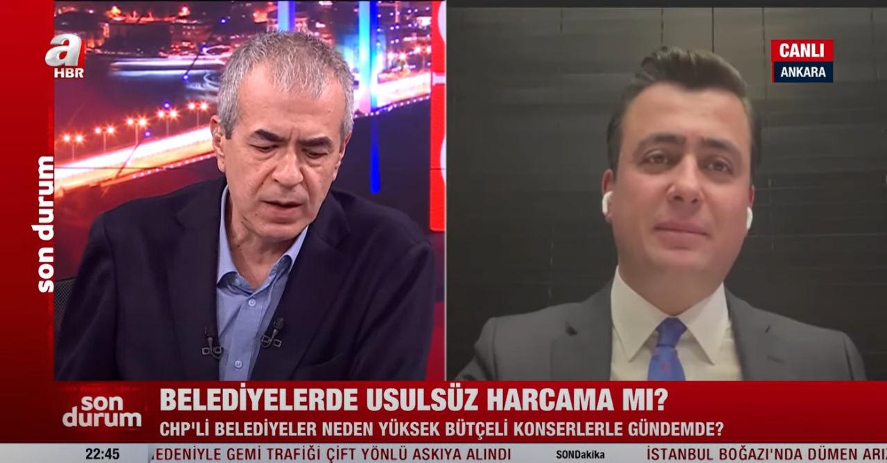 Osman Gökçek'in, A Haber ekranlarında konu ile ilgili açıklama yaparkenki görüntüleri