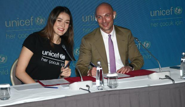 UNICEF ile milli voleybolcu Zehra G&uuml;neş arasında anlamlı iş birliği