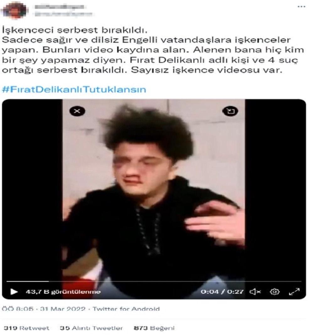 Fırat Kaya'nın işkence yaptığı kişinin görüntüsü