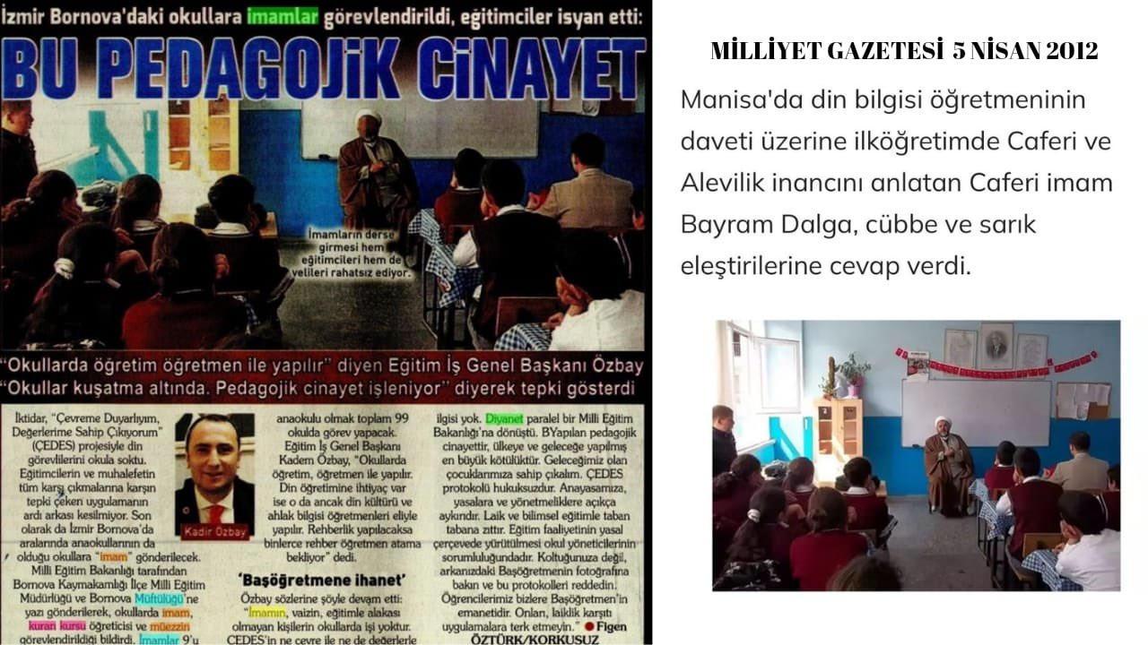 Solda Korkusuz Gazetesi'nin yalan haberi, sağda ise 5 Nisan 2012'de Milliyet Gazetesi'nde çıkan haberin görüntüsü yer alıyor