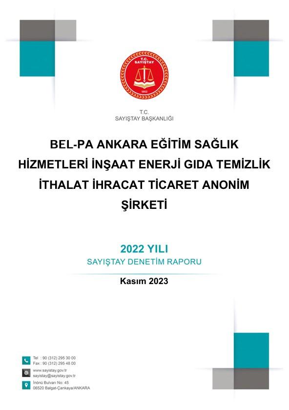 BEL-PA için hazırlanan 2022 yılı Sayıştay Denetim Raporu