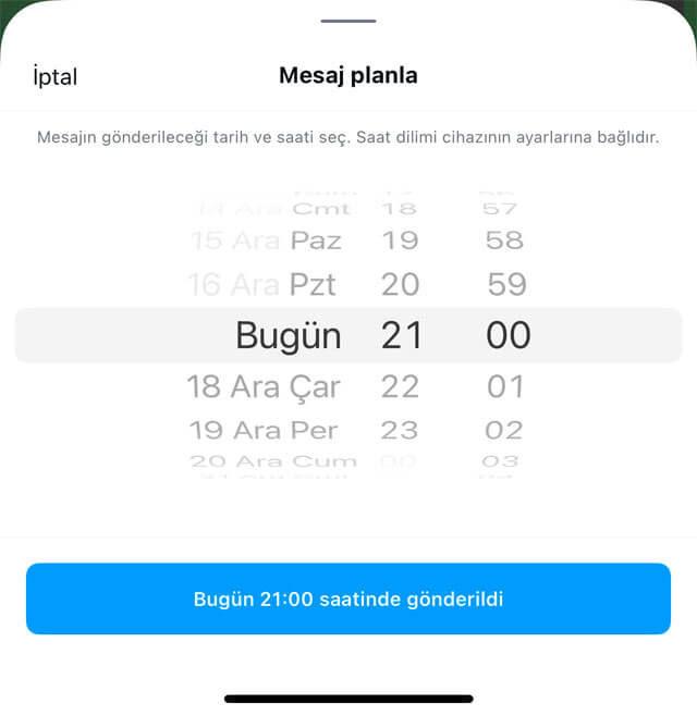 Instagram Planlı Mesaj Özelliği Kullanımı