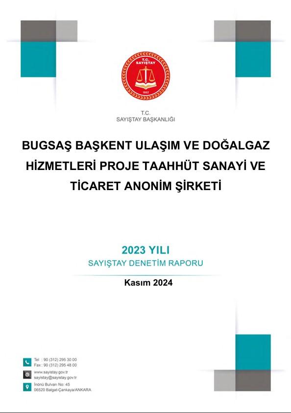 BUSAŞ için hazırlanan 2023 yılı Sayıştay Denetim Raporu