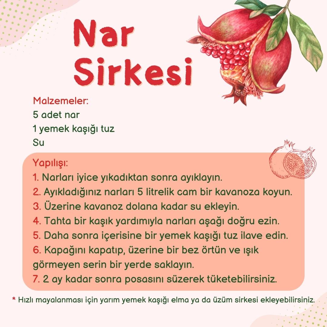 Nar Sirkesi Tarifi yazılı olan infografik