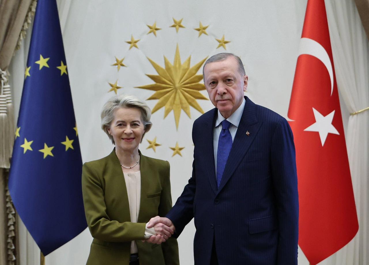 AB Komisyonu Başkanı Ursula von der Leyen-Cumhurbaşkanı Recep Tayyip Erdoğan