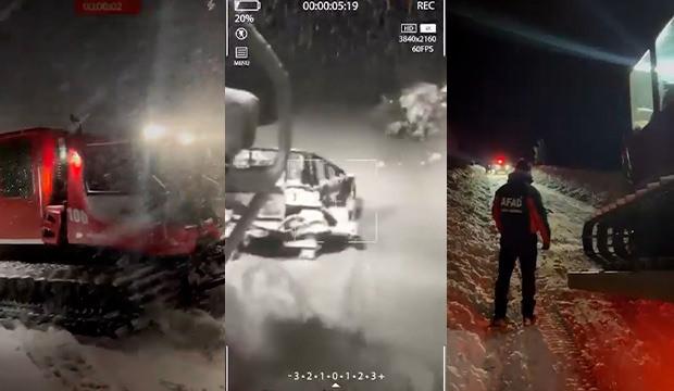 1,5 metrelik karda zamanlı yarış: Kemoterapi randevusuna yetiştirildi