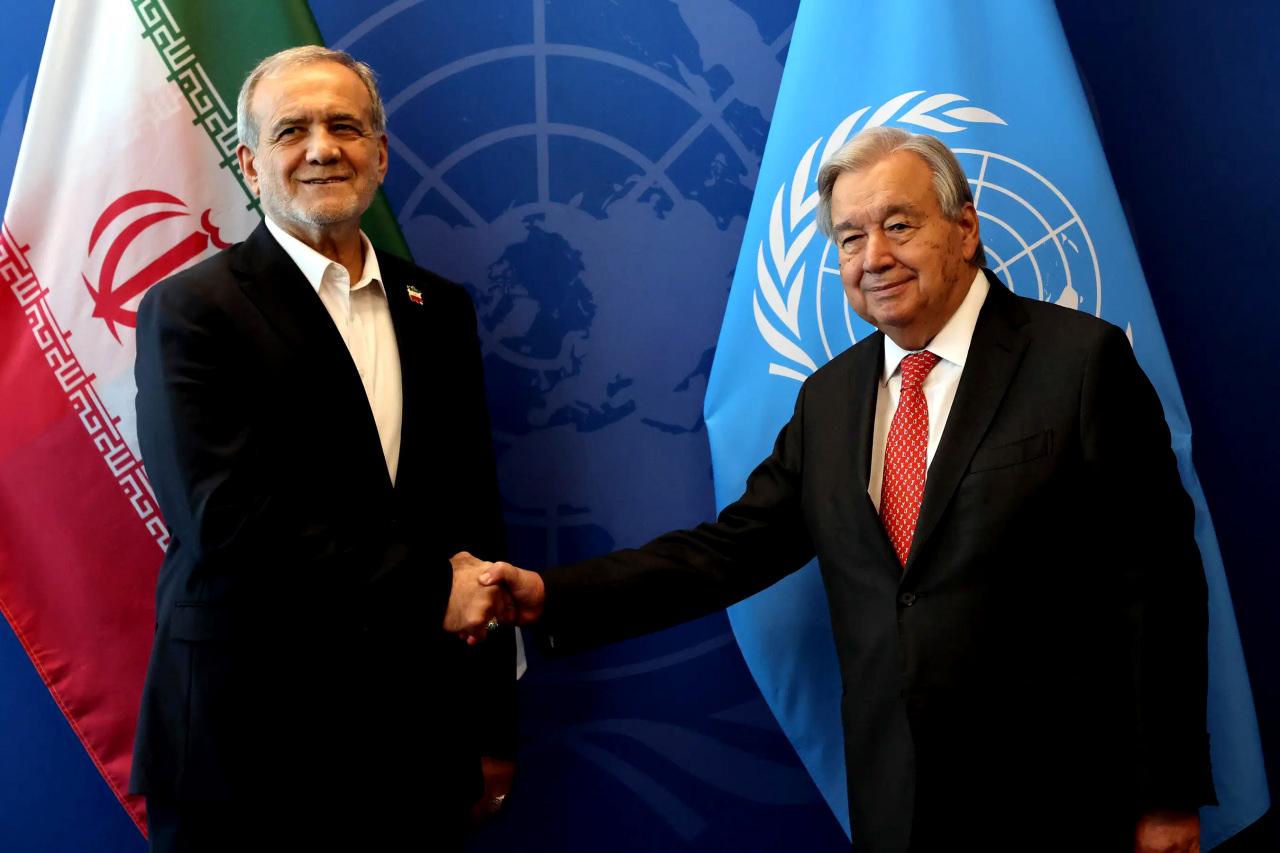 Mesud Pezeşkiyan ve Antonio Guterres