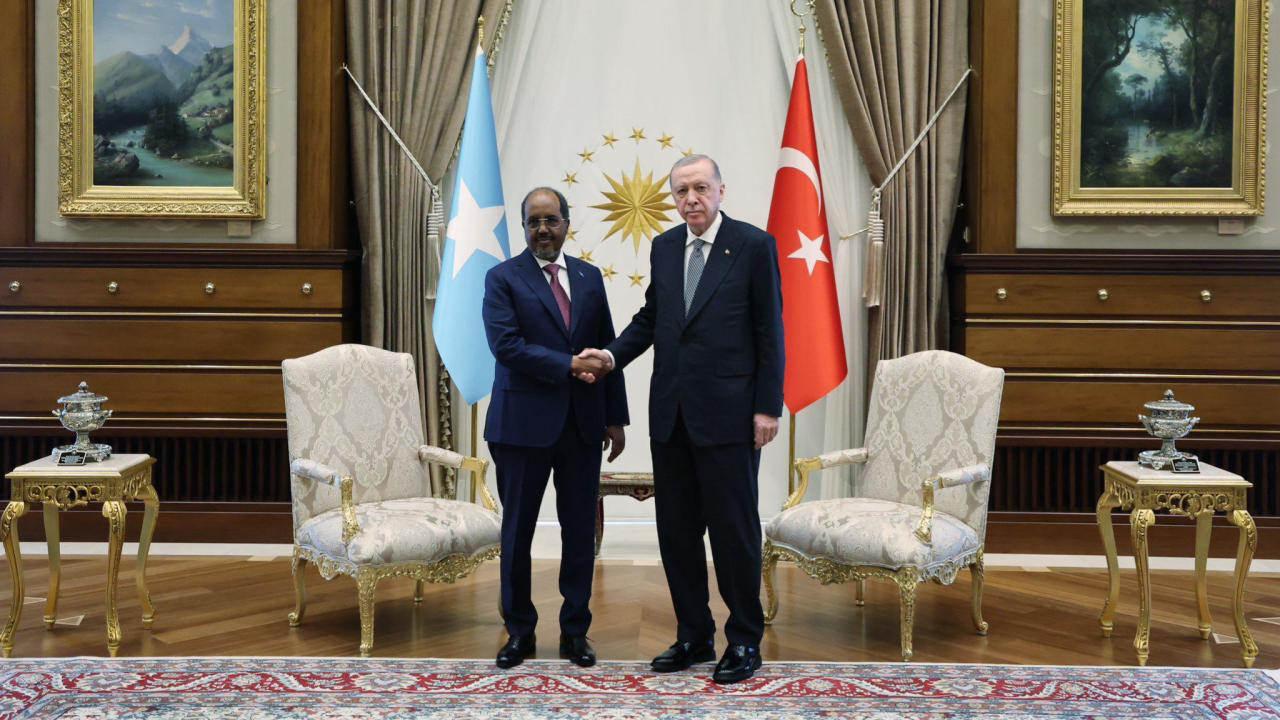 Somali Cumhurbaşkanı Hasan Şeyh Mahmud ve Recep Tayyip Erdoğan