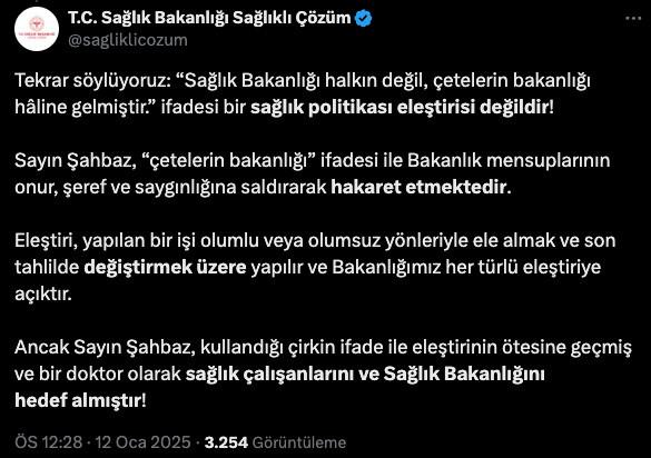 Sağlık Bakanlığı Sağlıklı Çözüm'ün paylaşımları