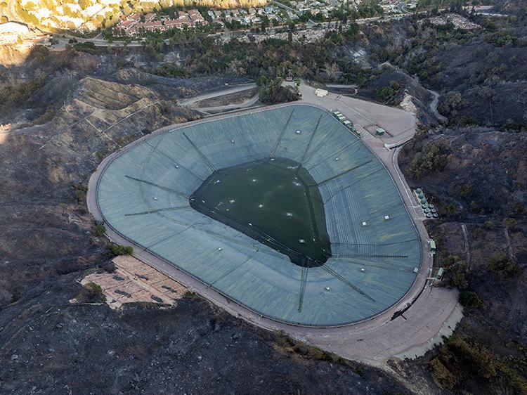 AA, Los Angeles yangınlarında gündem olan boş su rezervuarlarını görüntüledi