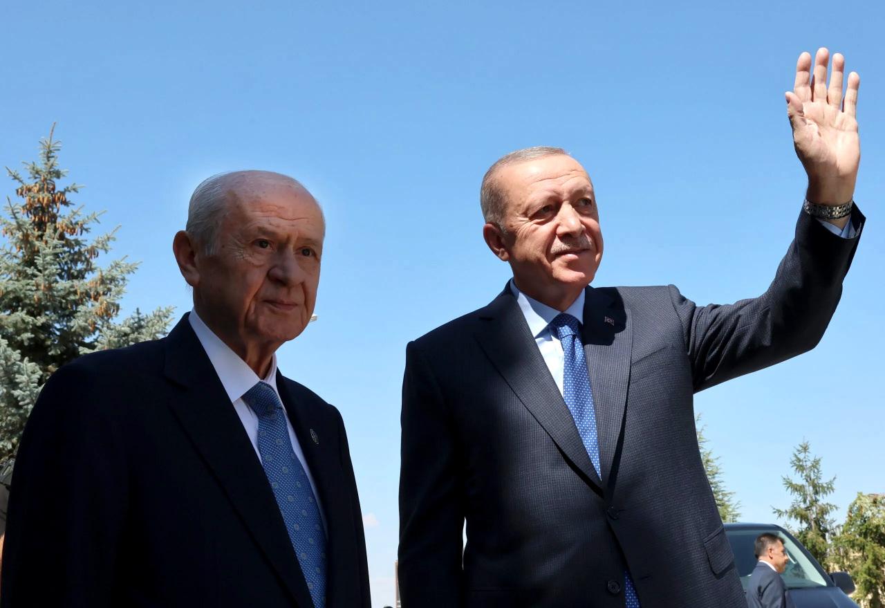 Devlet Bahçeli ve Recep Tayyip Erdoğan