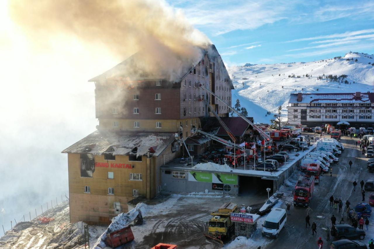 Bolu Kartalkaya'daki otel yangını