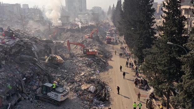 6 Şubat 2023 tarihinde meydana gelen Kahramanmaraş merkezli depremlerin ardından bir görüntü